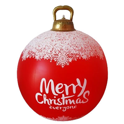 24-Inch PVC Inflatable Christmas Ball Multi-Color Christmas Atmosphere Pattern
