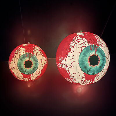 Inflatable And Luminous Halloween Ball Pumpkin Eyes Ghosts And Little Devils