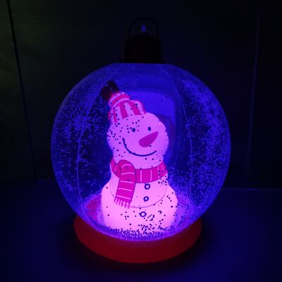 24-inch inflatable Christmas ball, Christmas inflatable LED light ball, Santa Claus, snowman festival elements