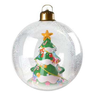 24-inch inflatable Christmas ball, Christmas inflatable LED light ball, Santa Claus, snowman festival elements