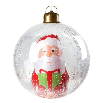 24-inch inflatable Christmas ball, Christmas inflatable LED light ball, Santa Claus, snowman festival elements