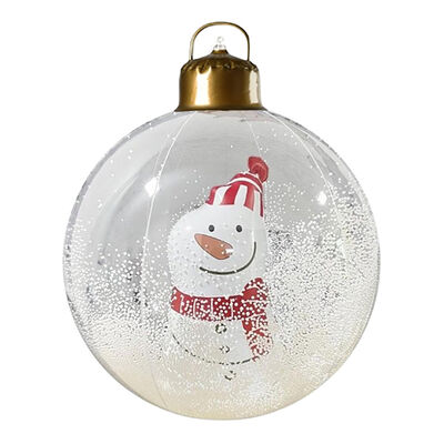 24-inch inflatable Christmas ball, Christmas inflatable LED light ball, Santa Claus, snowman festival elements