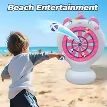 Inflatable unicorn throwing targets, PVC inflatable water darts, football penalty kicks, dartboard pasting fun, adult and children throwing toys, party game props