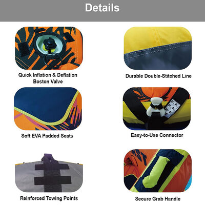 Max Load Capacity of 500 Lbs Inflatable Float Boat Durability with UV and Puncture Resistance