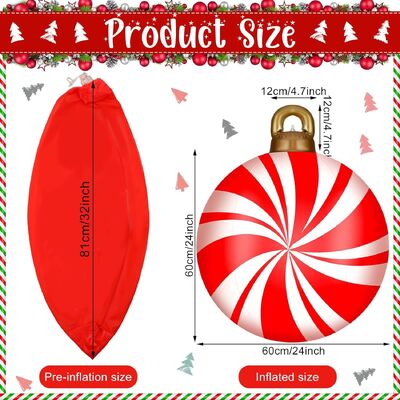 Inflatable Holiday Sphere Non-toxic PVC Christmas Air-Filled Globe