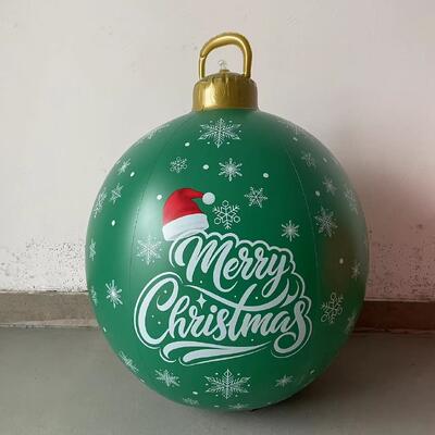12-24 Inches Inflatable Christmas ball Red Easy To Set Up Inflates In Minutes