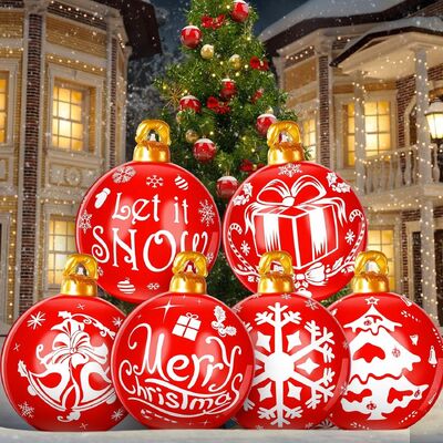 Christmas Air-Filled Globe for Holiday Decoration Multicolored Inflatable Xmas Ball