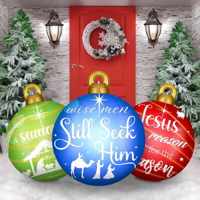 Christmas Air-Filled Globe Inflatable Ball for Festive Home Decoration