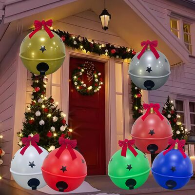 Christmas-themed PVC inflatable Christmas tree, Christmas ball, bow, bell ball, hanging decoration, holiday party, outdoor courtyard scene