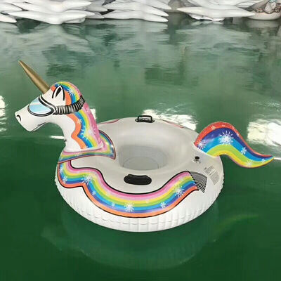 Outdoor ski circle unicorn PVC inflatable ski board, cold-proof and durable PVC material outdoor sports inflatable toy