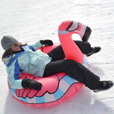 High Durability Inflatable Ski Ring Round Design and Skiing Pattern for Winter Adventures