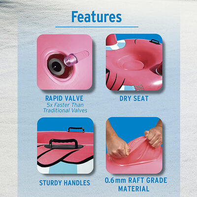 High Durability Inflatable Ski Ring Round Design and Skiing Pattern for Winter Adventures