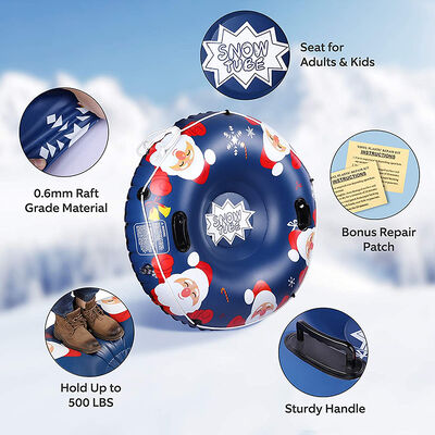 Safety First Inflatable Ski Ring with Handles And Safety Valves Electric Pump Inflation Method Compact And Easy To Store