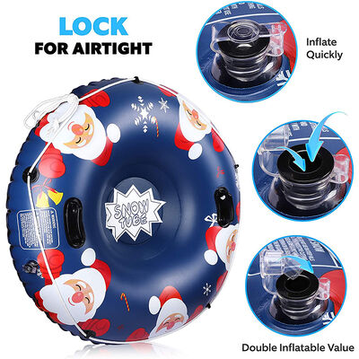 Safety First Inflatable Ski Ring with Handles And Safety Valves Electric Pump Inflation Method Compact And Easy To Store