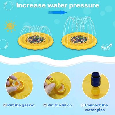 Blue Aquatic Spray Pad Round 40-68 Inches in Diameter