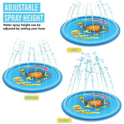 PVC turtle water spray pad, 69-inch water spray pad, ideal for summer games and outdoor activities