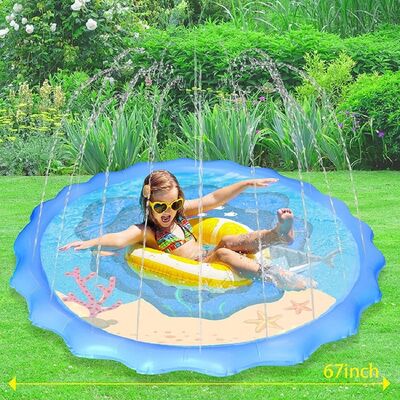 Summer Outdoor Children'S Water Spray Toy PVC Blue Shark  69-Inch