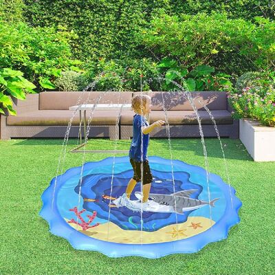 Summer Outdoor Children'S Water Spray Toy PVC Blue Shark  69-Inch