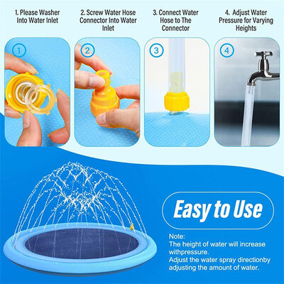 Summer Outdoor Children'S Pet Water Spray Toys PVC Color Printed Pet Thickened Anti Slip Water Spray Pad 69-Inch