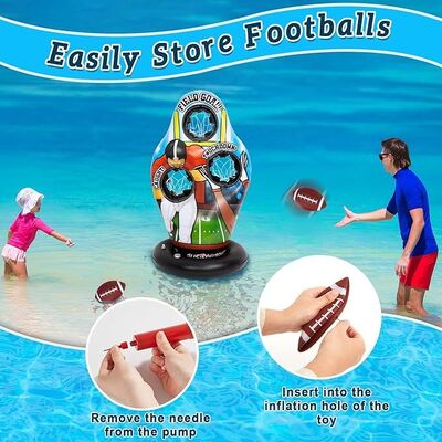 Inflatable Football Target - Double-Sided Toss Training Game with Mini Footballs 45 Inch