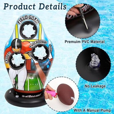 Inflatable Football Target - Double-Sided Toss Training Game with Mini Footballs 45 Inch