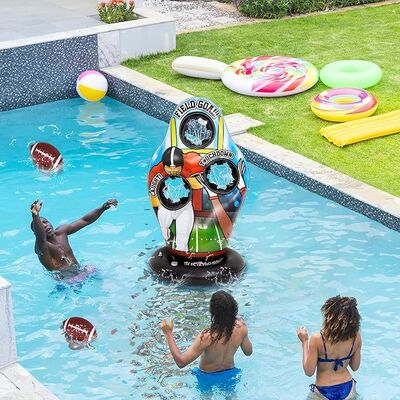 Inflatable Football Target - Double-Sided Toss Training Game with Mini Footballs 45 Inch