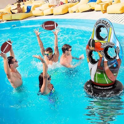 Inflatable Football Target - Double-Sided Toss Training Game with Mini Footballs 45 Inch