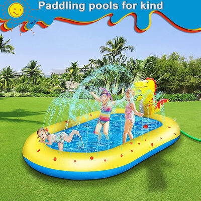 Inflatable water fountain children's toys, PVC inflatable dinosaur fountain pool, summer game interactive fountain swimming pool toys