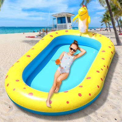Inflatable water fountain children's toys, PVC inflatable dinosaur fountain pool, summer game interactive fountain swimming pool toys