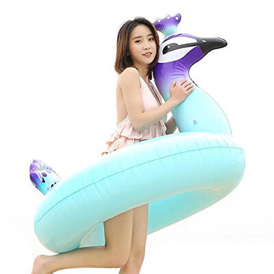 Large 120CM inflatable swimming ring, PVC inflatable peacock leisure swimming pool floating ring, outdoor water props