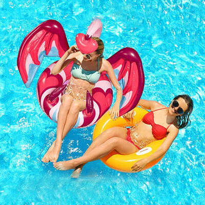 Inflatable Swimming Rings PVC Inflatable Love Bird Swimming Rings Outdoor Party Swimming Pools