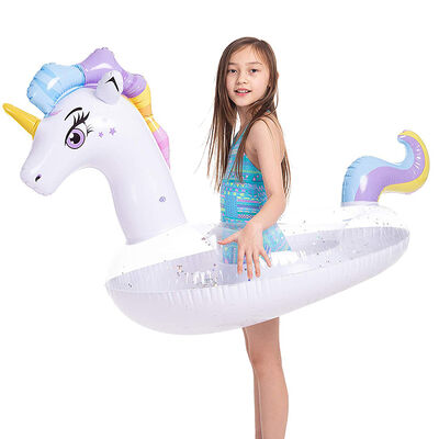 Small children's swimming rings, PVC inflatable swimming rings, outdoor party children's water surface unicorn floating rings