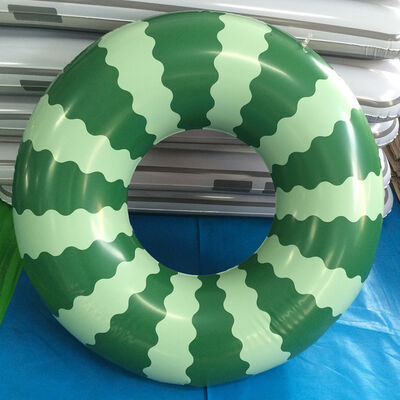 Super Large 120CM Pool Floating Swimming Ring, PVC Inflatable Swimming Ring Round Watermelon Donut