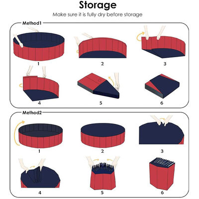 Lightweight And Easy To Carry Portable Pet Swimming Pool Durable PVC And Oxford Fabric Designed For Easy Setup And Storage