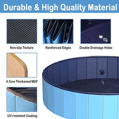 Scratch-resistant Foldable Dog Pool Lightweight 1.3 to 3.6 Kg Durable Tear-resistant Portable Pet Bathing Solution for Outdoor