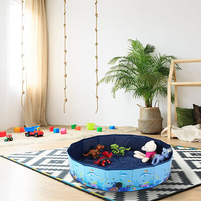 Outdoor And Indoor Foldable dog pool Nontoxic Easy to clean Portable pet pool perfect for dog bathing grooming and travel