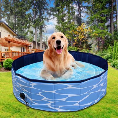 Foldable Compact Puppy Play Pool Capacity Approximately 100 to 600 Liters Suitable for Puppies Small Dogs Easy to Set Up
