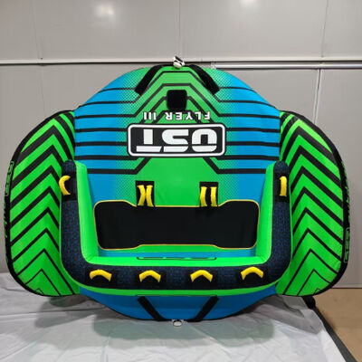 1-4Person Inflatable Towable Tube -Thickened PVC Flying Disc Water/Ski Ring Boat for Towing, Large Ride-On Raft for Water