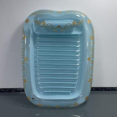 PVC inflatable large floating raft outdoor swimming pool party leisure floating bed with pillow, comfortable and foldable