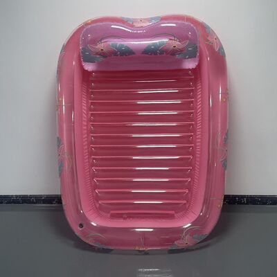 PVC inflatable large floating raft outdoor swimming pool party leisure floating bed with pillow, comfortable and foldable