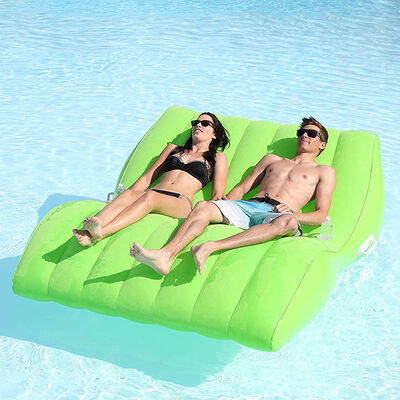PVC flocked inflatable sofa, outdoor multi-purpose single and double lounge chair, indoor and outdoor swimming pool leisure, foldable