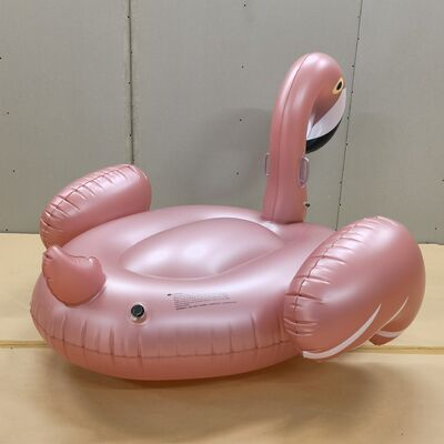 One Person Float On The Water Surface Rose Gold Flamingo Float