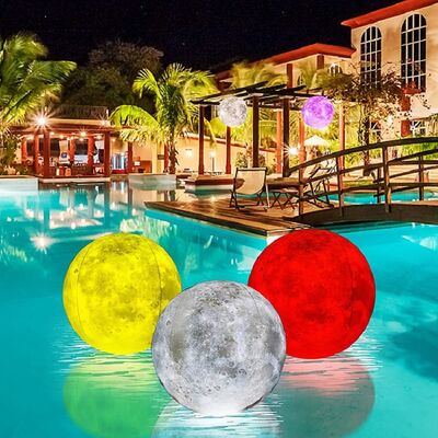 Durable PVC Inflatable Luminous Moon, Including A 48-Hour Continuous Battery Life