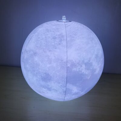 Durable PVC Inflatable Luminous Moon, Including A 48-Hour Continuous Battery Life