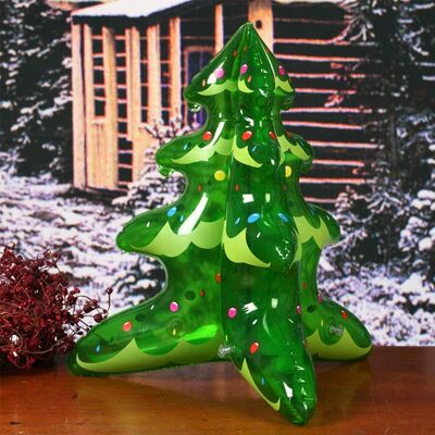 PVC customizable colorful inflatable Christmas tree decorations, including printed logo screen-printed designs for festivals and events