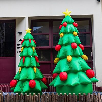 3 Christmas Climatic Model Inflatable Seasonal Decoration Ideal for Commercial Holiday Displays and Event Installations