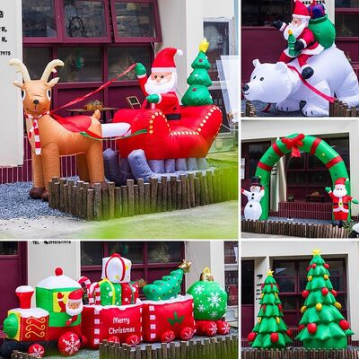 3 Christmas Climatic Model Inflatable Seasonal Decoration Ideal for Commercial Holiday Displays and Event Installations