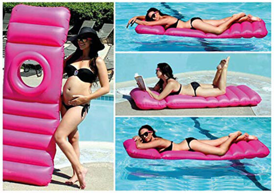 Inflatable Maternity Yoga mat Pregnancy Mattress with a Hole to Lie on Your Stomach Soft Comfortable Yoga Mats Protective