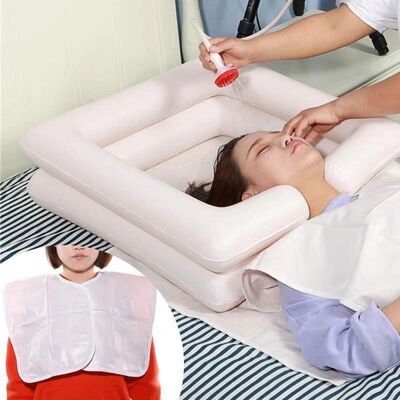 Pvc Inflatable Care 4-Piece Set Shampoo Basin Double Layer Bedridden Elderly Shampoo Pool