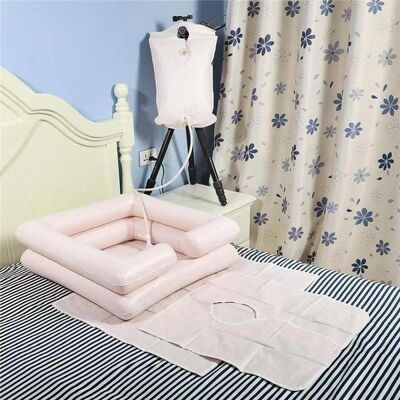 Pvc Inflatable Care 4-Piece Set Shampoo Basin Double Layer Bedridden Elderly Shampoo Pool